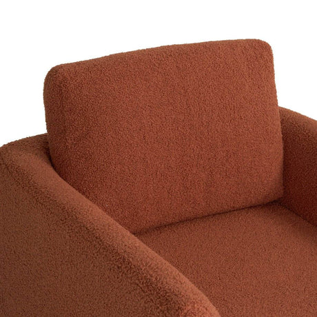 Set of 2 Teddy Sherpa Boucle Swivel Accent Chairs - Omega Lifestyles