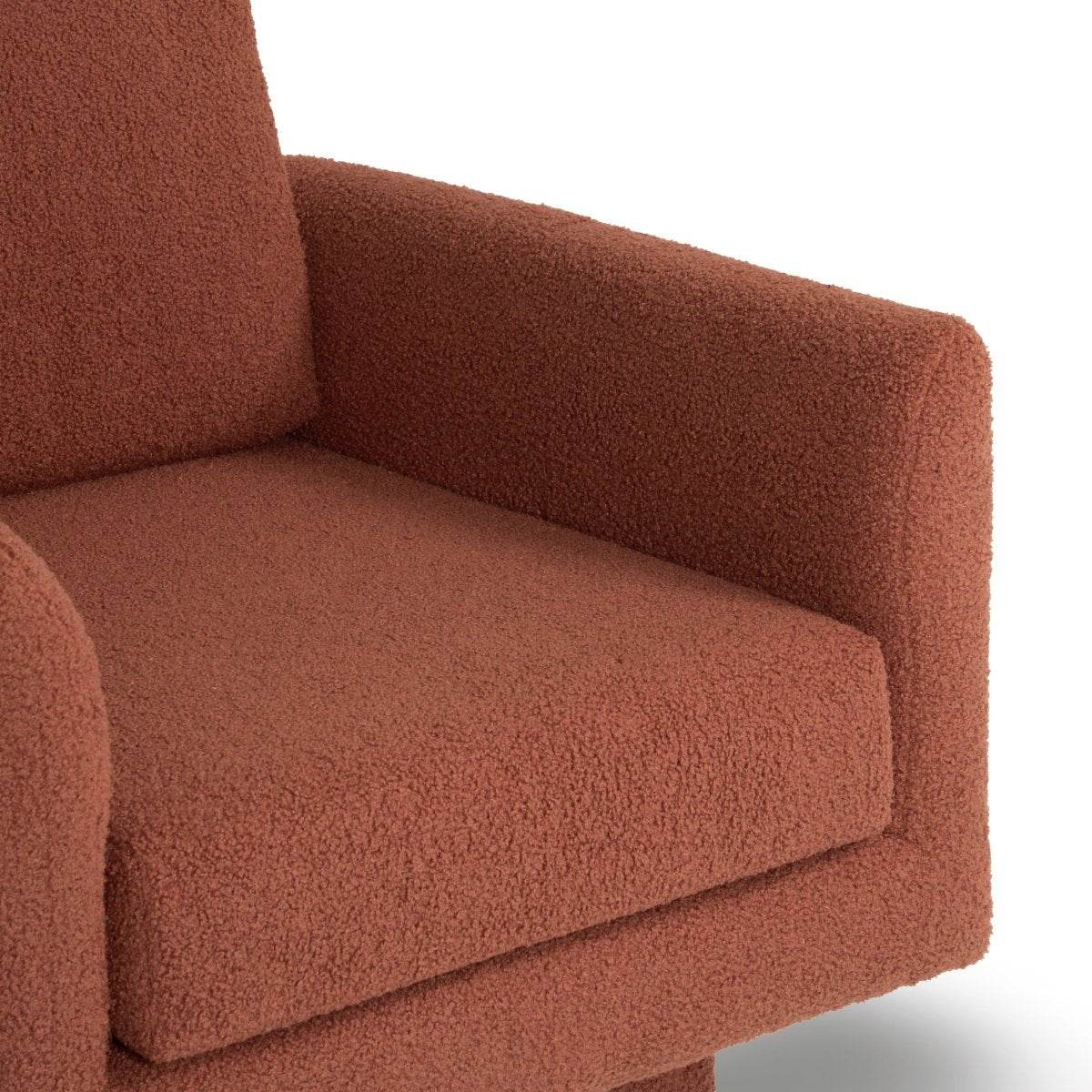 Set of 2 Teddy Sherpa Boucle Swivel Accent Chairs - Omega Lifestyles