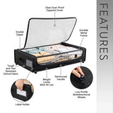 Set of 2 Under-Bed Rolling Storage Containers With Transparent Cover - Omega Lifestyles