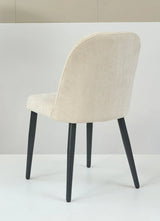 Set of 4 Beige Suede Fabric Armless Dining Chairs - Omega Lifestyles