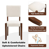 Set Of 4 Ergonomic Upholstered Rubber Wood Dining Chairs - Omega Lifestyles