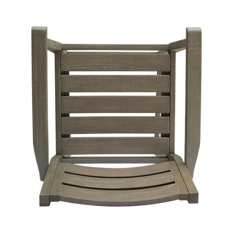 Sleek Grey Wood Outdoor Barstool - Omega Lifestyles