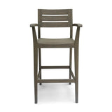 Sleek Grey Wood Outdoor Barstool - Omega Lifestyles