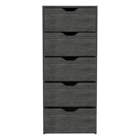 Slim 5-Drawer Oak Pine Storage Dresser - Sleep Galleria