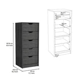 Slim 5-Drawer Oak Pine Storage Dresser - Sleep Galleria