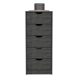 Slim 5-Drawer Oak Pine Storage Dresser - Sleep Galleria