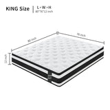 Soft 12-Inch Pocket Spring Memory Foam Mattress - Sleep Galleria