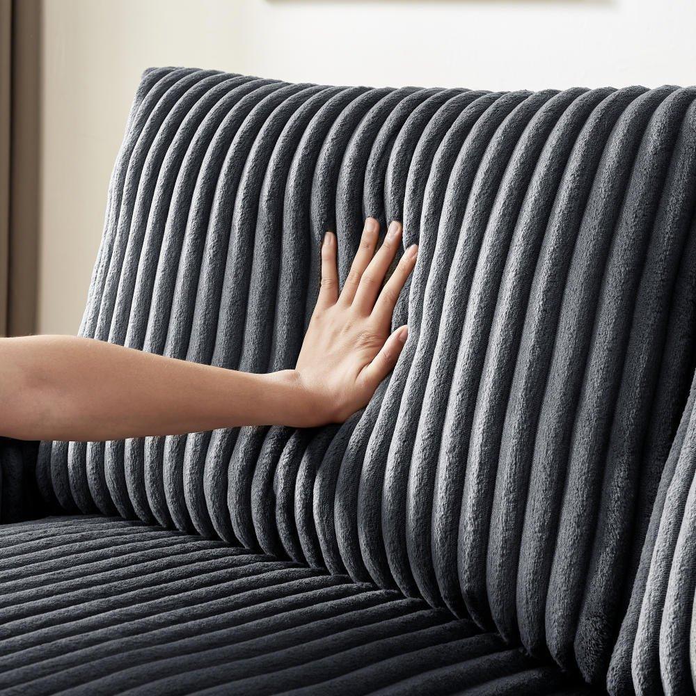 Soft Corduroy 2-Seat Modern Sofa With Storage USB Port - Omega Lifestyles