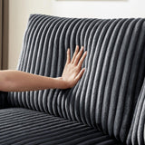 Soft Corduroy 2-Seat Modern Sofa With Storage USB Port - Omega Lifestyles