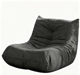 Soft Memory Foam Corduroy Accent Chair Gray Bedroom Seating - Omega Lifestyles