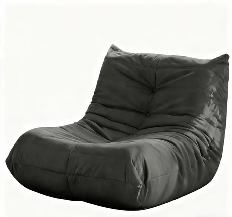 Soft Memory Foam Corduroy Accent Chair Gray Bedroom Seating - Omega Lifestyles