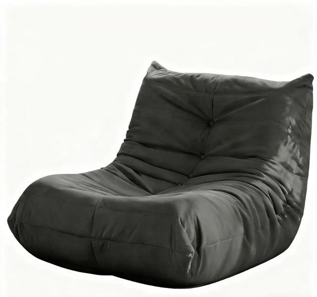 Soft Memory Foam Corduroy Accent Chair Gray Bedroom Seating - Omega Lifestyles