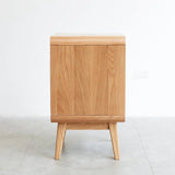 Solid Oak Wood 2-Drawer Modern Bedroom Nightstand - Omega Lifestyles