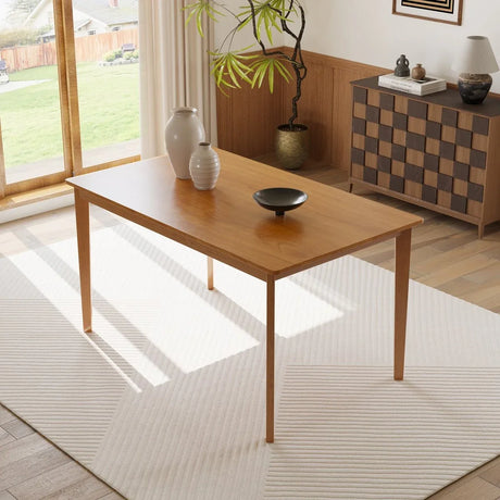 Solid Wood Dining Table And Chair Set 5-Piece Beige Furniture Set - Omega Lifestyles