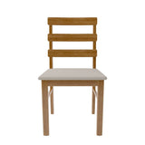 Solid Wood Dining Table And Chair Set 5-Piece Beige Furniture Set - Omega Lifestyles