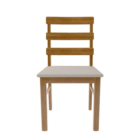 Solid Wood Dining Table And Chair Set 5-Piece Beige Furniture Set - Omega Lifestyles