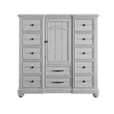 Solid Wood Gray 12 - Drawer Master Chest Cabinet - Serenova - Omega Lifestyles