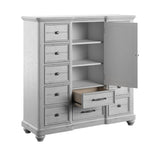 Solid Wood Gray 12 - Drawer Master Chest Cabinet - Serenova - Omega Lifestyles