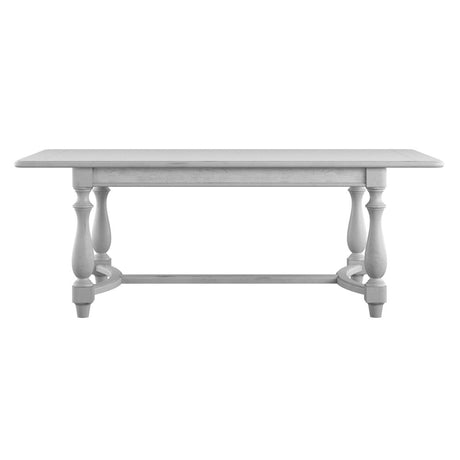 Solid Wood Rectangular Gray Dining Table Seating Six - Serenova - Omega Lifestyles