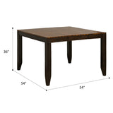 Solid Wood Transitional Brown Gathering Height Table - Serenova - Omega Lifestyles
