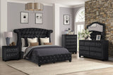 Sophia Full Size Crystal Tufted Upholstered Bed Frame - Serenova - Omega Lifestyles