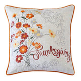 Thanksgiving Embroidered Autumn Harvest 20x20 Throw Pillow - Serenova - Omega Lifestyles