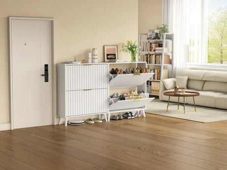 Tipping Bucket Narrow Storage Organizer With Anti-Tip Safety - Omega Lifestyles