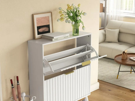 Tipping Bucket Narrow Storage Organizer With Anti-Tip Safety - Omega Lifestyles