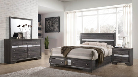 Traditional 4-Piece Wood Storage Bedroom Furniture Set - Omega Lifestyles