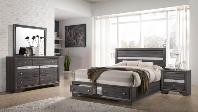 Traditional 4-Piece Wood Storage Bedroom Furniture Set - Omega Lifestyles
