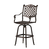 Traditional Copper Aluminum Swivel Outdoor Bar Stool - Omega Lifestyles