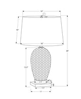 Transitional 26-Inch White Ceramic Table Lamp - Sleep Galleria