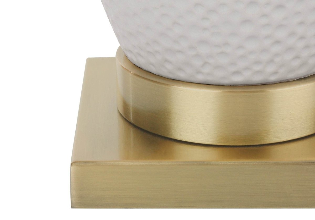 Transitional 26-Inch White Ceramic Table Lamp - Sleep Galleria