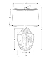 Transitional Cream Ceramic Table Lamp With Ivory Shade - Sleep Galleria