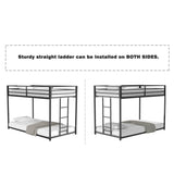 Twin Classic Metal Twin Over Twin Bunk Bed Frame - Serenova - Omega Lifestyles