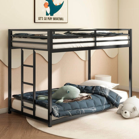 Twin Classic Metal Twin Over Twin Bunk Bed Frame - Serenova - Omega Lifestyles