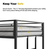 Twin Classic Metal Twin Over Twin Bunk Bed Frame - Serenova - Omega Lifestyles