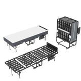 Twin Folding Bed Frame With Adjustable Headboard And 5-Inch Memory Foam Mattress - Omega Lifestyles