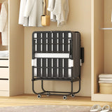 Twin Folding Bed Frame With Adjustable Headboard And 5-Inch Memory Foam Mattress - Omega Lifestyles