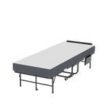 Twin Folding Bed Frame With Adjustable Headboard And 5-Inch Memory Foam Mattress - Omega Lifestyles