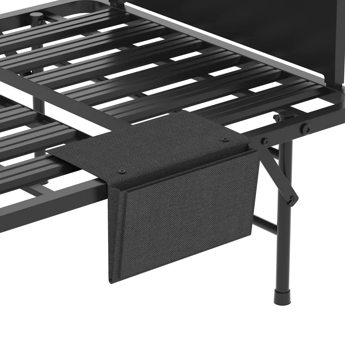 Twin Folding Bed Frame With Adjustable Headboard And 5-Inch Memory Foam Mattress - Omega Lifestyles