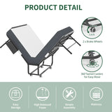 Twin Folding Bed Frame With Adjustable Headboard And 5-Inch Memory Foam Mattress - Omega Lifestyles