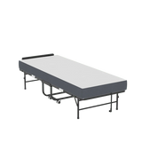 Twin Folding Bed Frame With Adjustable Headboard And 5-Inch Memory Foam Mattress - Omega Lifestyles