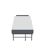 Twin Folding Bed Frame With Adjustable Headboard And 5-Inch Memory Foam Mattress - Omega Lifestyles