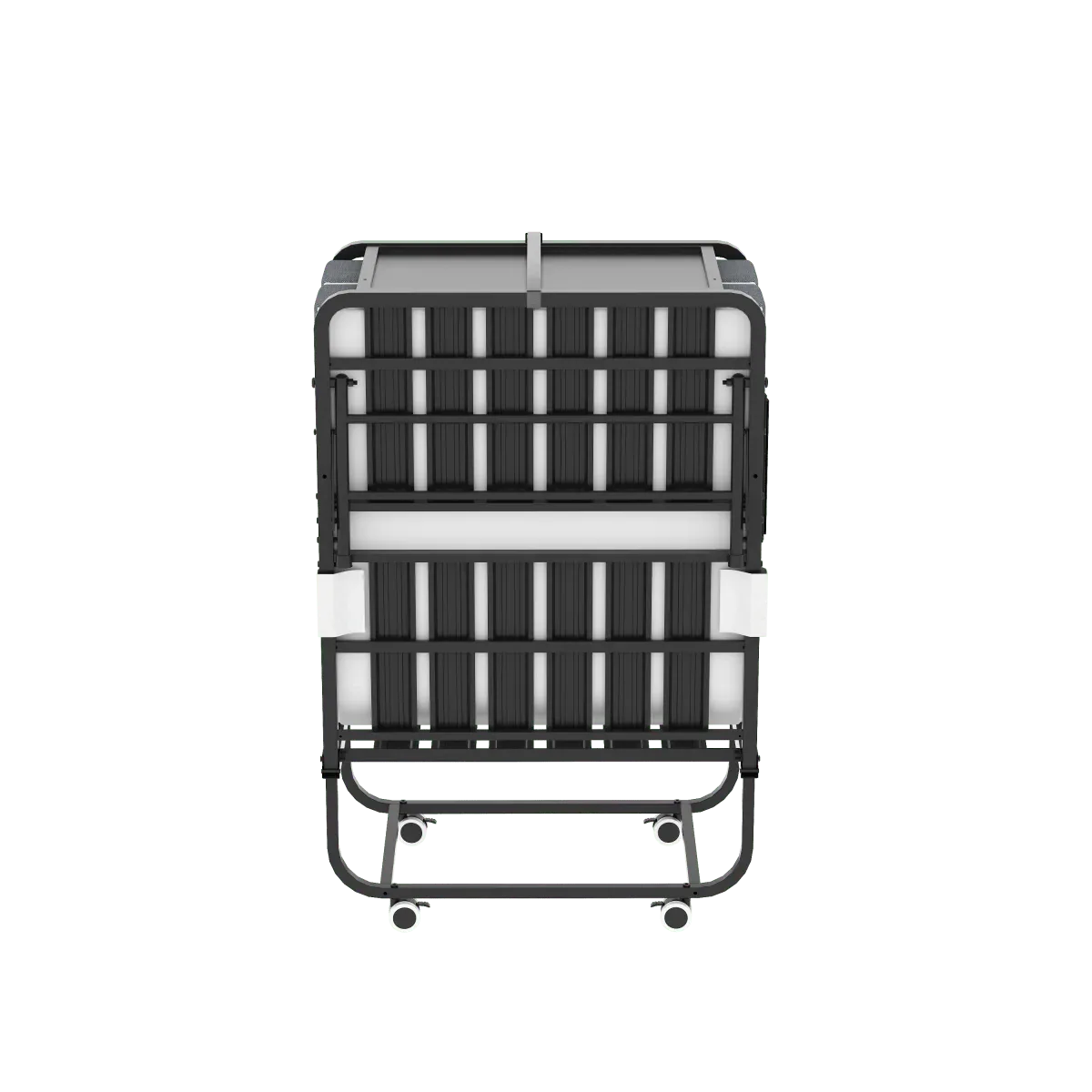 Twin Folding Bed Frame With Adjustable Headboard And 5-Inch Memory Foam Mattress - Omega Lifestyles