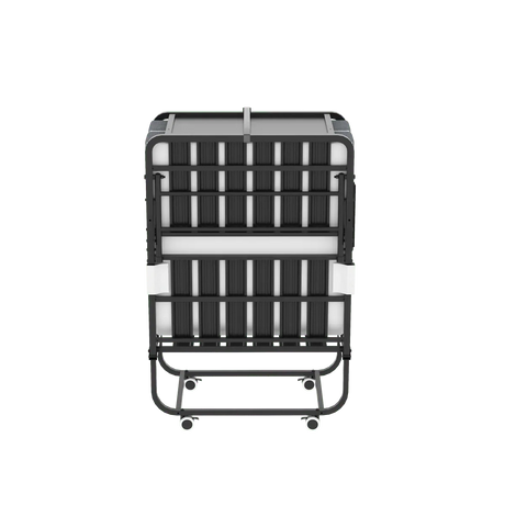 Twin Folding Bed Frame With Adjustable Headboard And 5-Inch Memory Foam Mattress - Omega Lifestyles