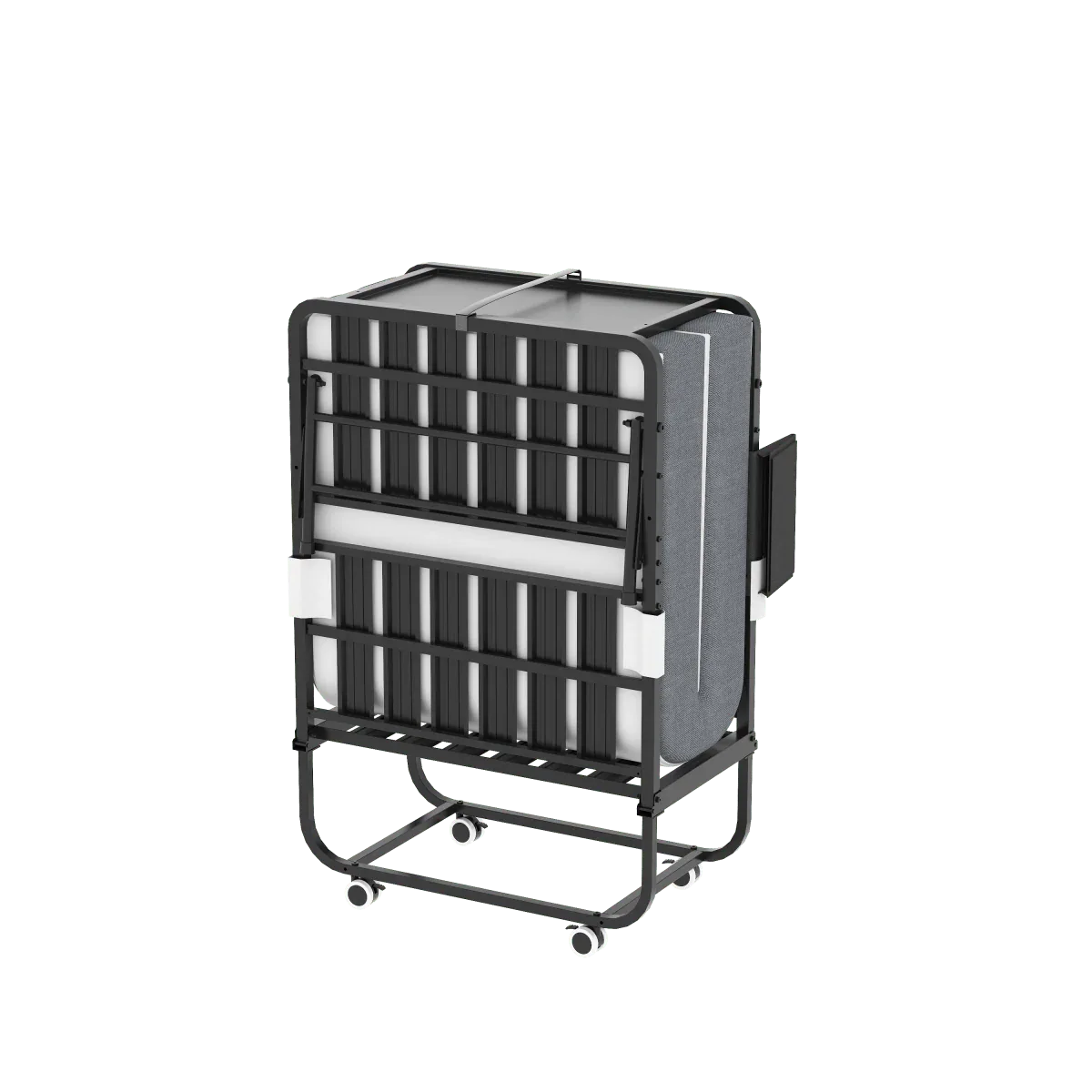 Twin Folding Bed Frame With Adjustable Headboard And 5-Inch Memory Foam Mattress - Omega Lifestyles