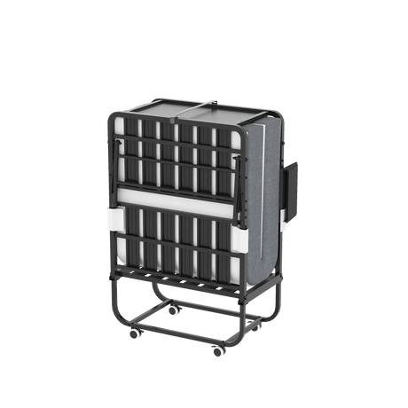 Twin Folding Bed Frame With Adjustable Headboard And 5-Inch Memory Foam Mattress - Omega Lifestyles