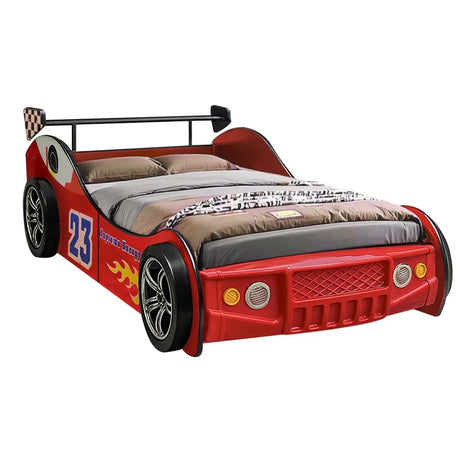 Twin Kids Racing Car Bed Frame With LED Light - Omega Lifestyles