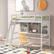 Twin Loft Bed With Desk Shelves And Solid Wood - Serenova - Omega Lifestyles